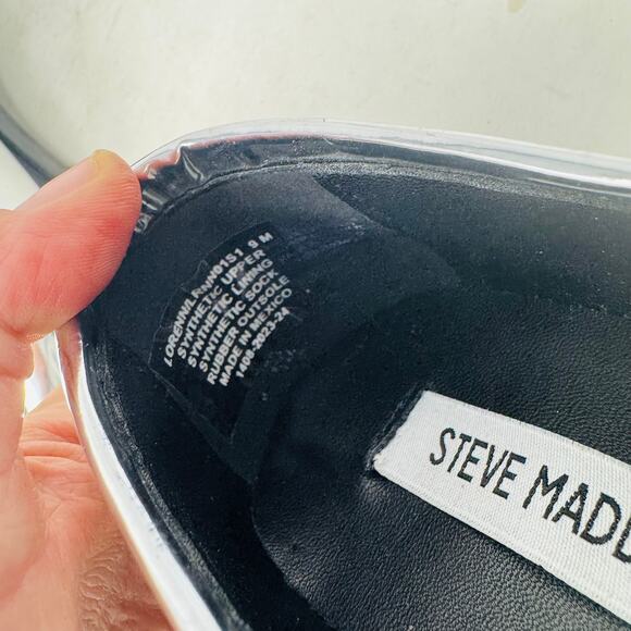 Steve Madden Metallic Silver Loafers Chunky Sole Women’s Size 9 - Picture 4 of 13